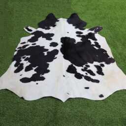 Black & White Real Cowhide Rug Luxury Brazilian With Hair On Large Floor Area Genuine Cow Skin For Home Decor - thumbnail 3