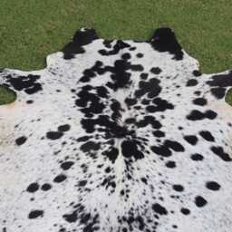Black & White Real Cowhide Rug Luxury Brazilian With Hair On Large Floor Area Genuine Cow Skin For Home Decor - thumbnail 2