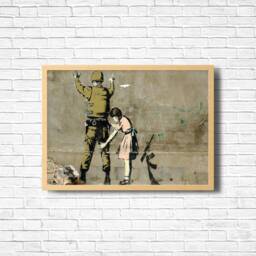 Banksy Girl Searching Soldier Graffiti Print Urban Street Art Poster - thumbnail 2