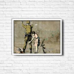 Banksy Girl Searching Soldier Graffiti Print Urban Street Art Poster - thumbnail 3