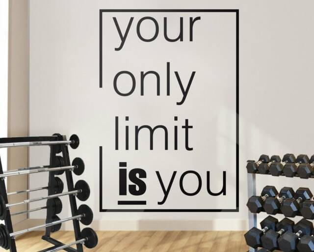 "Gym Wall Decal ""Your Only Limit Is You" - image 1