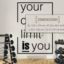 "Gym Wall Decal ""Your Only Limit Is You" - thumbnail 2