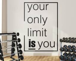 "Gym Wall Decal ""Your Only Limit Is You" - thumbnail 1