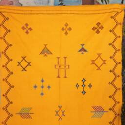 Morocco Rug, Kilim Rug, Authentic Moroccan Custom Fabulous Boujad Azilal Abstract Yellow Carpet, Bohemian Rug - thumbnail 3