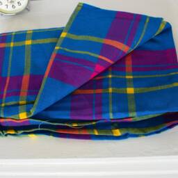 African Maasai Shuka Blanket - Colorful Acrylic Throw, Sarong, Wrap - thumbnail 2