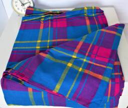 African Maasai Shuka Blanket - Colorful Acrylic Throw, Sarong, Wrap - thumbnail 1