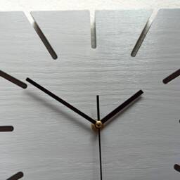 Gray Wood Wall Clock Minimalist Square Design 11.81'' - thumbnail 3