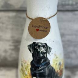 Black Labrador Gifts, Labrador Vase, Plant Pot Pot, Coasters, Treat Lovers - thumbnail 3