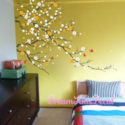 Cherry Blossom Tree Wall Decal, Nursery Decor, Removable Vinyl - thumbnail 3