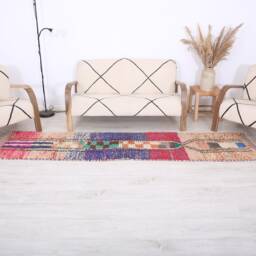 Moroccan Runner Rug, Boujaad 2x9 Ft - thumbnail 2
