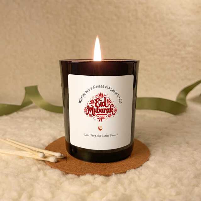 Eid Mubarak Candle Gift Set With Matches, Muslim Celebration Gift, Ramadan & For Family Friends, Islamic Decor, Arabic Calligraphy - image 1