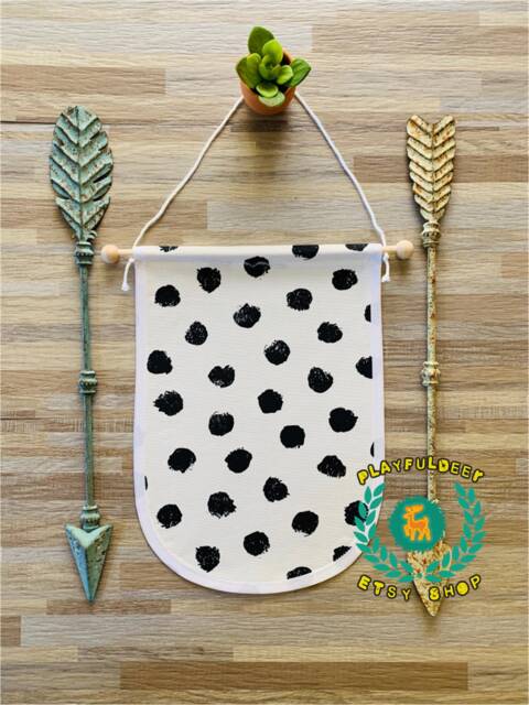 Large Cotton Pin Display Banner, Handmade Fabric Wall Decor - 14x10 - image 1