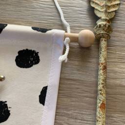 Large Cotton Pin Display Banner, Handmade Fabric Wall Decor - 14x10 - thumbnail 4
