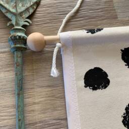 Large Cotton Pin Display Banner, Handmade Fabric Wall Decor - 14x10 - thumbnail 3