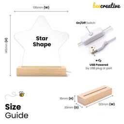 Baby Girl Nursery Star Night Light, Personalised Led Girls Bedroom Decor - thumbnail 3