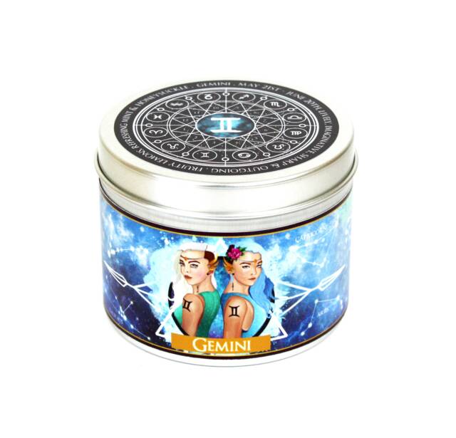 Gemini Zodiac Candle - Star Sign Constellation Gift Gifts Map Astrology Horoscope Birthday - image 1