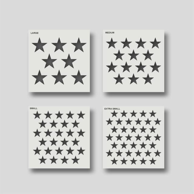 Reusable Star Stencils For Home Decor - Wall Art, Arts & Crafts, Stencil Painting Kid's Crafts. Various Sizes Are Available - image 1