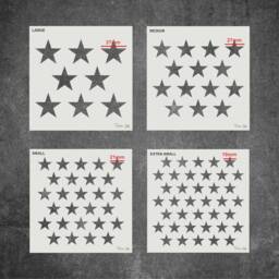 Reusable Star Stencils For Home Decor - Wall Art, Arts & Crafts, Stencil Painting Kid's Crafts. Various Sizes Are Available - thumbnail 3