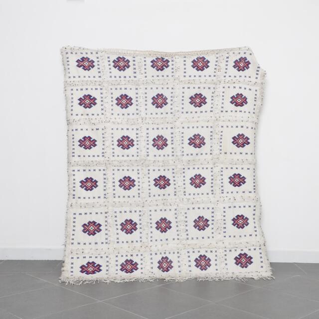 Handmade Wool Berber Rug Authentic Moroccan Flatweave - 6, 2x5, 2 Ft - image 1