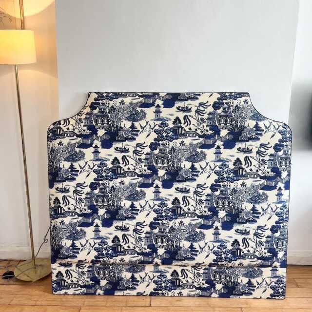 Bespoke Upholstered Headboard, All Beata Heuman Fabrics, Custom Bed Size Available - image 1