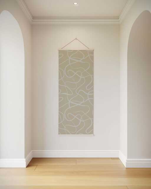 Large Abstract Wavy Line Tapestry - Wall Hanging Unique Art - image 1