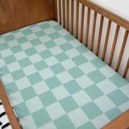 "Bedding - Checkered Blue Aqua " - thumbnail 2