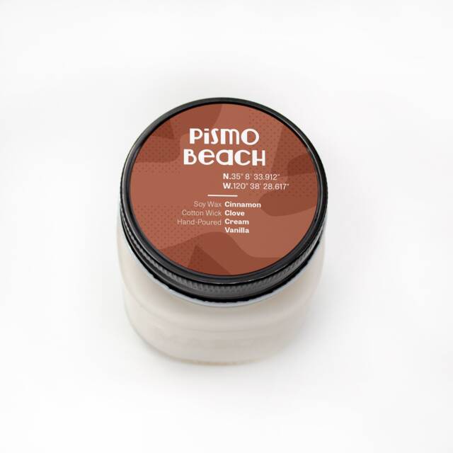 Pismo Beach California Mason Jar Candle, Hand Poured, Small Batch, Eco Friendly, Cinnamon Vanilla - image 1