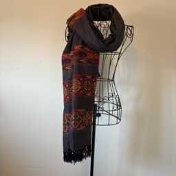 Hand-Loomed Wool Shawl Himalayan Travel Blanket Camping Throw Ideal Gift Shawl S6 - thumbnail 2