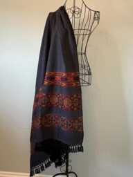Hand-Loomed Wool Shawl Himalayan Travel Blanket Camping Throw Ideal Gift Shawl S6 - thumbnail 1