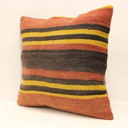 Turkish Kilim Pillow Covers Boho Big Pillow 20x20 Bohemian Cushion Vintage Pillows Sofa 4Ef-196 - thumbnail 3