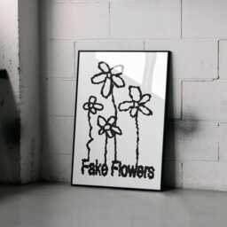 Fake Flowers Art Print, Trendy Home Decor - thumbnail 3