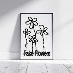 Fake Flowers Art Print, Trendy Home Decor - thumbnail 2