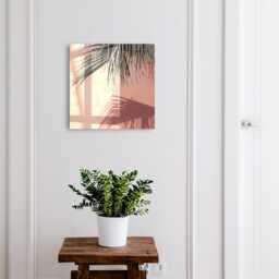 Tropical Elegance Wall Mounted Key Cabinet, Pink Industrial Box, Minimalist Flowers & Plants, For Loving Nature Minimalism - thumbnail 1