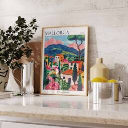Mallorca Travel Poster Spain Coastal Art Print - thumbnail 3