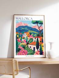 Mallorca Travel Poster Spain Coastal Art Print - thumbnail 1