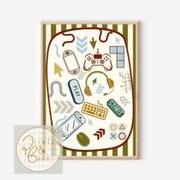 Mini Gallery Wall Set Of Teen & Tween Gaming Prints For A Bedroom, Playroom Or Games Room - Unframed - thumbnail 3