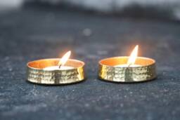 Handmade Brass Tea Light Candle Holder Set Of 2 Wedding Decor Votive