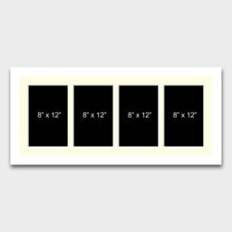 Multi Photo Picture Frame - 4 Apertures 12x8 Photos in A 33mm White Wood Frame - thumbnail 2