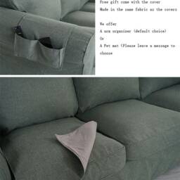 Whole Set Kivik 2+3/3+2 Corner Sofa, Custom Made Cover Fits Ikea 5 Seat Sectional Sofa Cover, Replace - thumbnail 2