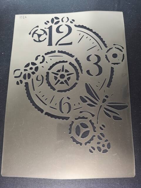 Clock Stencil, Flexible, Reusable, 125Micron, Wall Decor, Home Decor, Furniture Painting, Card Making, Craft Stencil From Bitofeverythingbyb