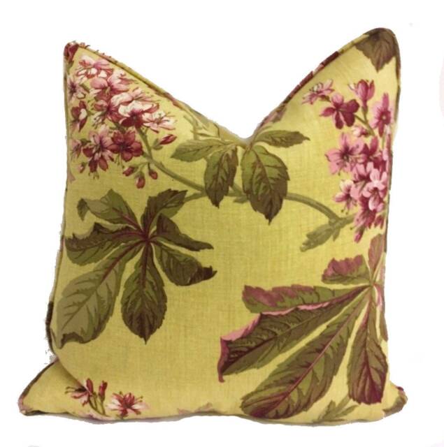 Sanderson - Pavia Linden/Plum Cushion Cover Throw Pillow Designer Home Decor - image 1