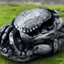 Stone Crab Statue Realistic Concrete Marine Decoration Handmade Coastal Garden Sculpture Outdoor Seaside Ornament Crab Lover Gift Yard Art - thumbnail 3