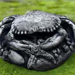 Stone Crab Statue Realistic Concrete Marine Decoration Handmade Coastal Garden Sculpture Outdoor Seaside Ornament Crab Lover Gift Yard Art - thumbnail 4