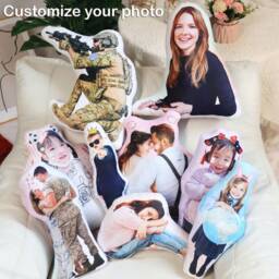 Personalized Photo Diy Humanoid Cushion Couple Toys Dolls Stuffed Boyfriend Face Pillow Doll Custom Father Mother Lifesize Picture - thumbnail 2