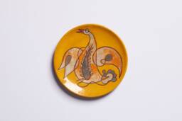 Handmade Bird Painting Plate, Decorative Terracotta Wall Art