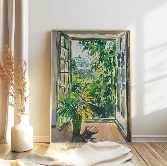Henri Matisse Open Window Poster, Kew Gardens, Floral Print, Botanical Wall Art, Modern Gift - image 1