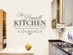 Personalised Family Name Kitchen Sticker, Personalised Wall Decal, Decor, Personalised Decal