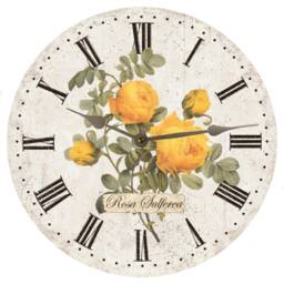 Yellow Rose Flower Clock - Perfect Accent For Living Rooms - thumbnail 3