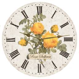 Yellow Rose Flower Clock - Perfect Accent For Living Rooms - thumbnail 2