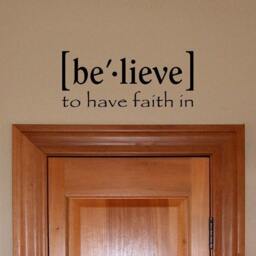 Believe Decal, Faith Vinyl Wall Believe Definition, Dictionary Word, Word Art, Have Decor - thumbnail 1